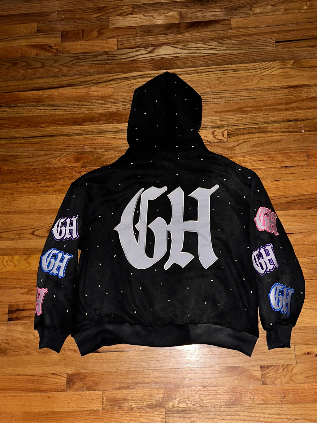 Gold Hearted clothing zip up